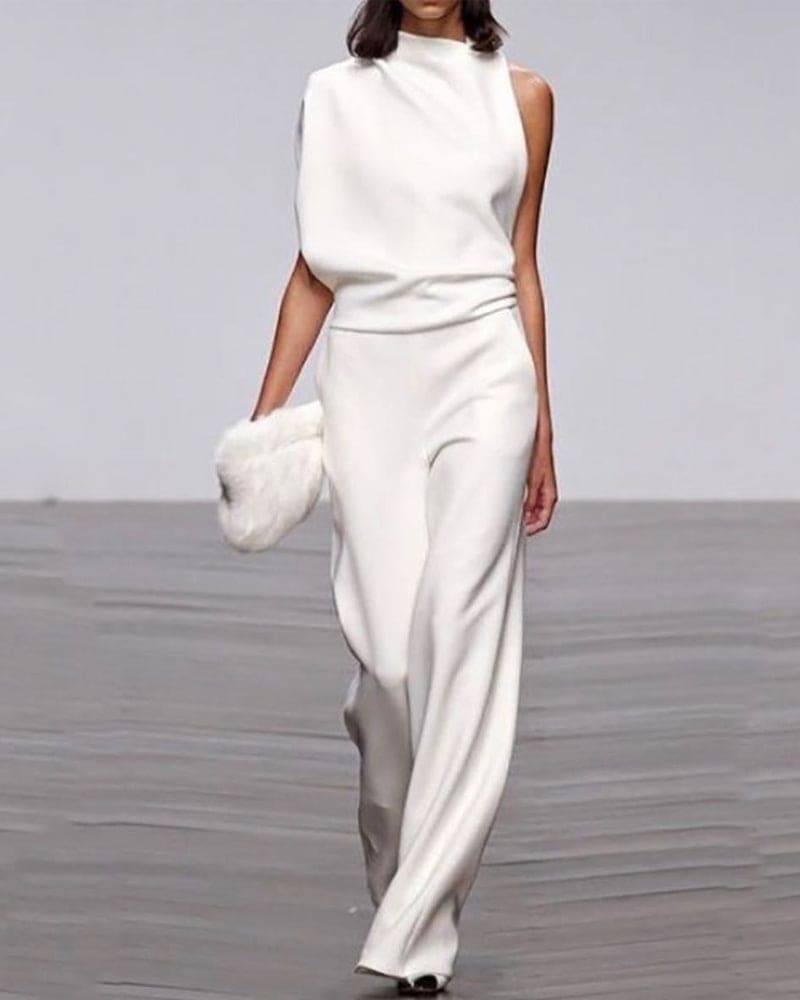 Drune | Premium Ein Schulter Jumpsuit