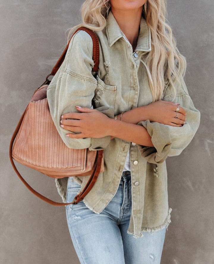 Drune Denim Overshirt | Trendiges Shirt in Übergröße für Frauen
