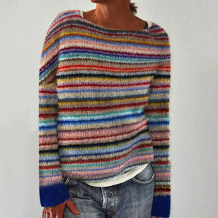 Drune | Eleganter gestreifter Langarmpullover