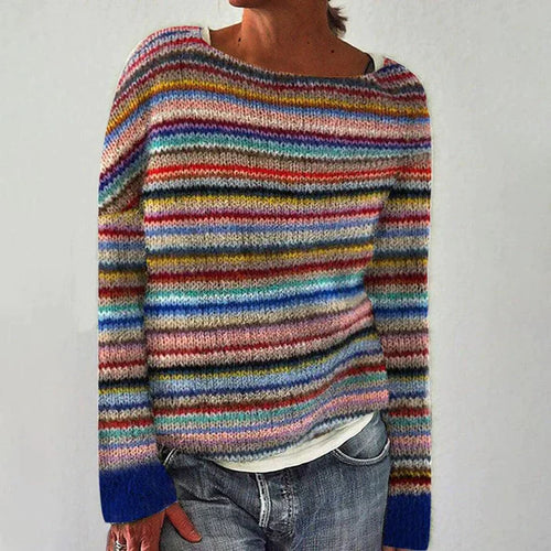 Drune | Eleganter gestreifter Langarmpullover