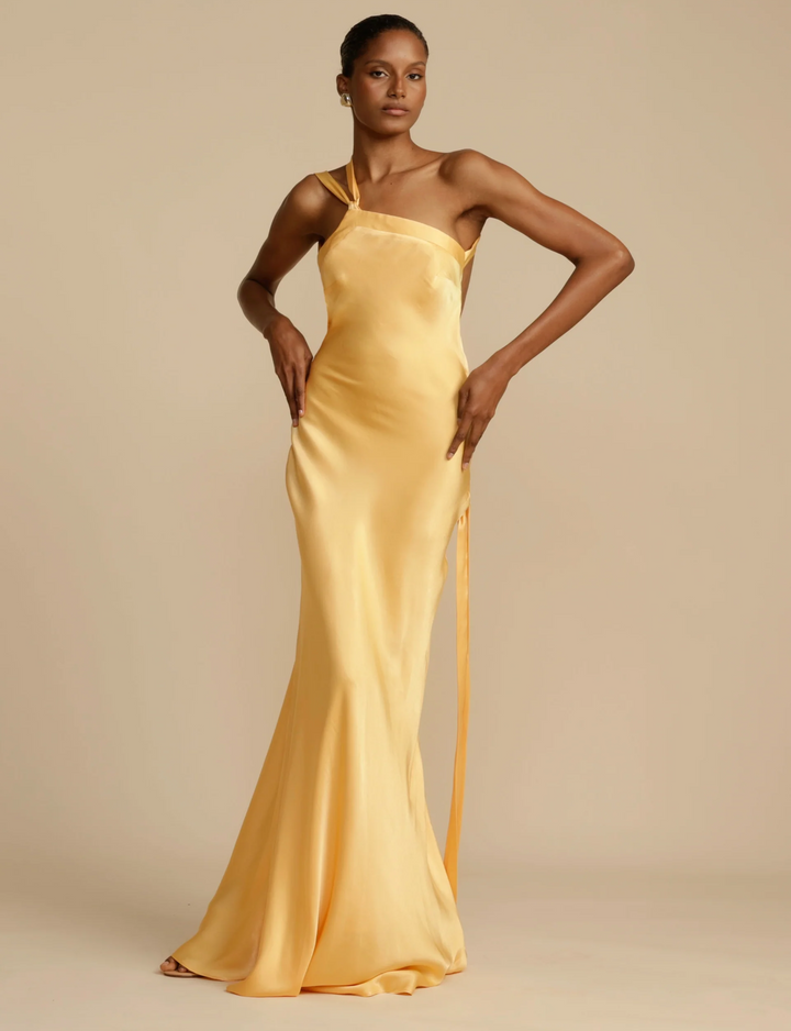 Drune | Satin Kleid - Luxus Glanz - Perfekt für Sommerveranstaltungen