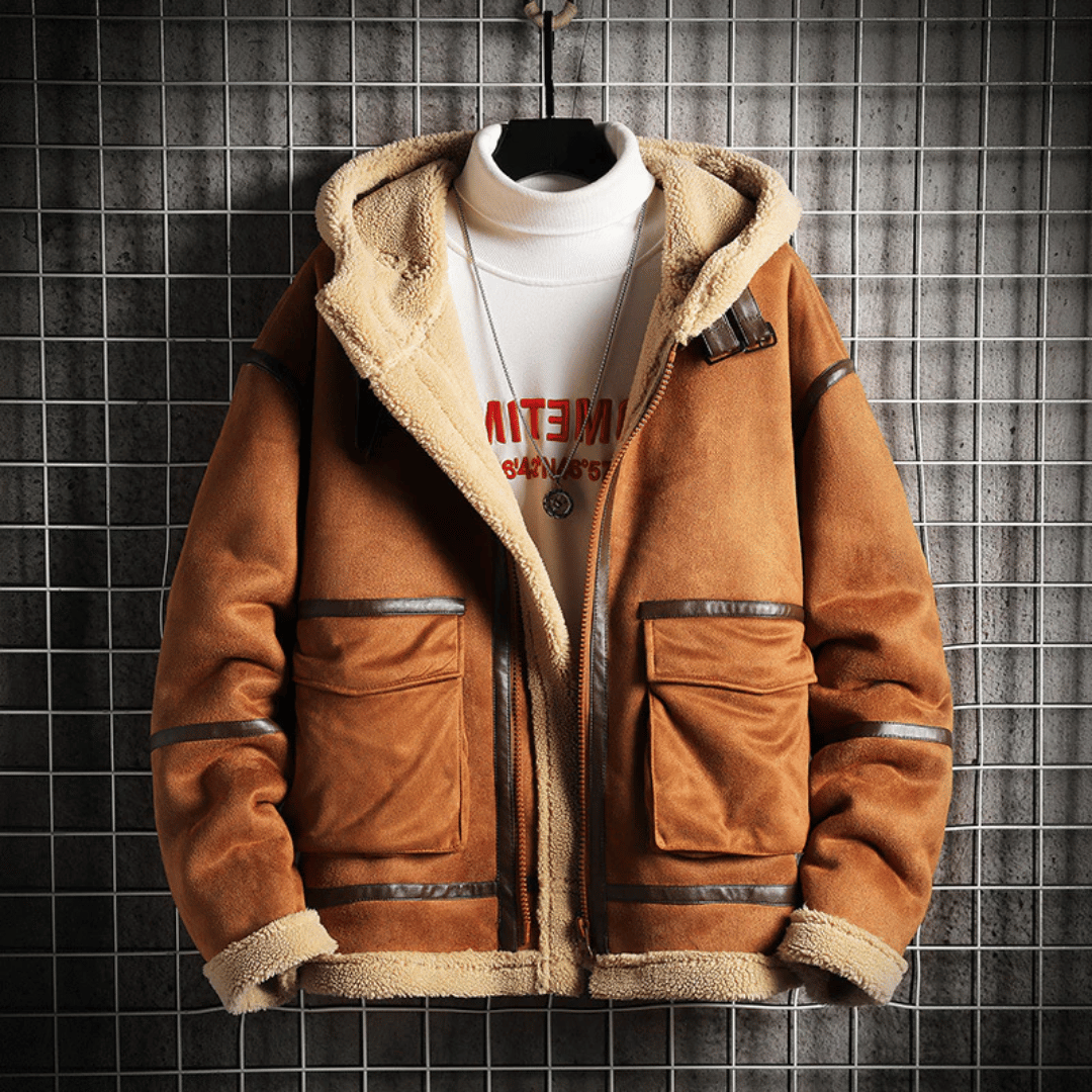 Drune | Sherpa Edge Suede Jacke