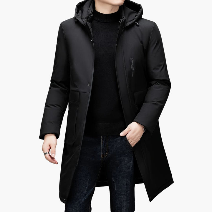 Drune | Stilvolle Winterjacke mit Kapuze für Männer