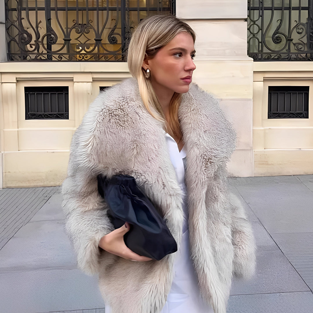 Drune | Eleganter Faux-Fur-Mantel für Frauen