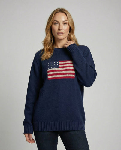 Strickpullover Amerikanische Flagge | Drune