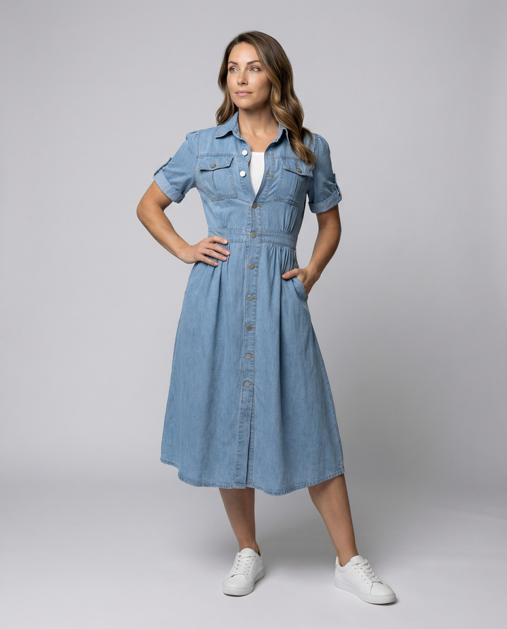 Drune | Alissa Trendy Denim Kleid