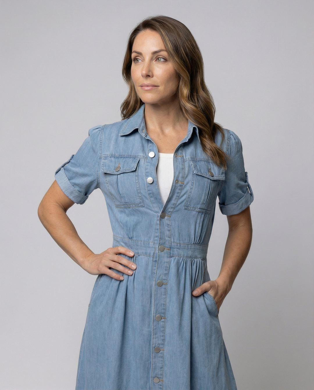 Drune | Alissa Trendy Denim Kleid