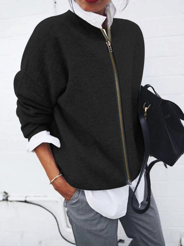 Drune | Klassischer Schwarzer Langarmpullover