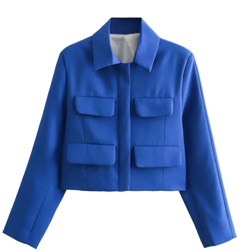 Drune | Bomberjack Damen Kurzjacke mit Vier Fronttaschen und Minimalistischem Design