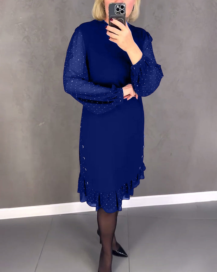 Drune | Kleid mit Langen Ärmeln und Punkten