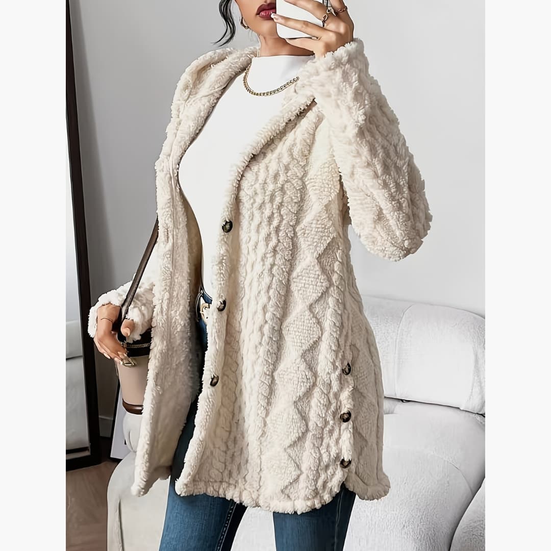 Drune | Gemütlicher Hoodie mit Teddy-Pullover für Damen