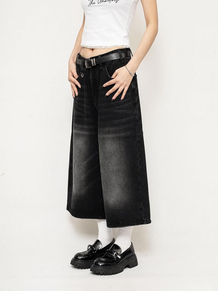 Drune | Weite Denim Culotte