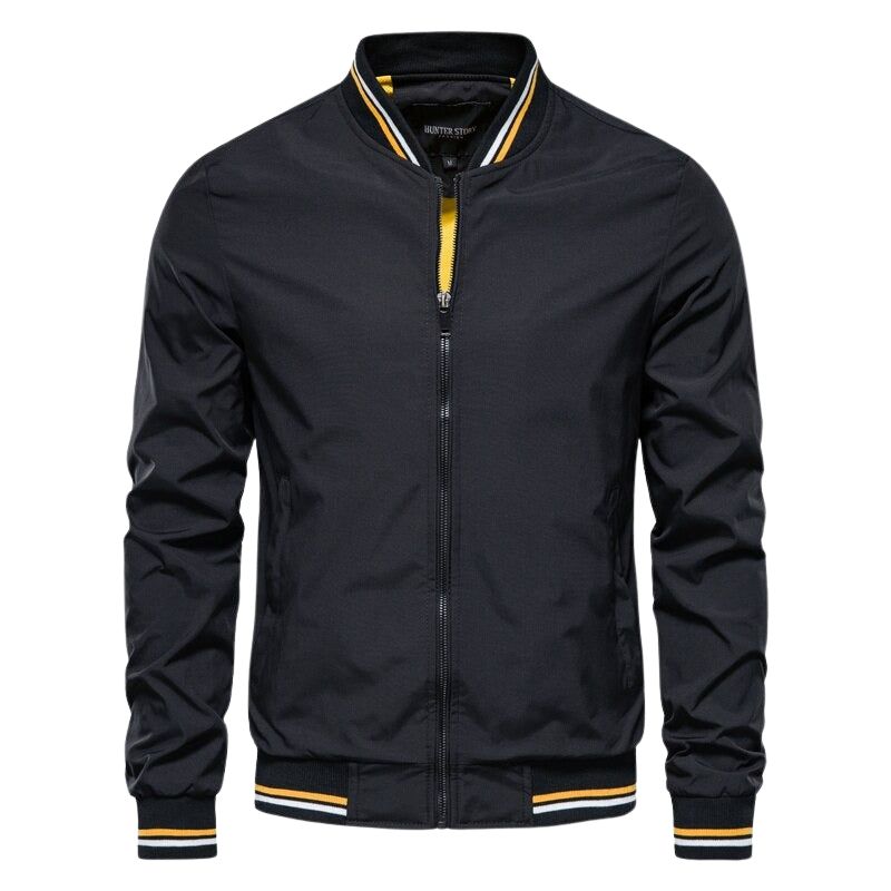 Drune | Herren Winterjacke Mit Vorderem Reißverschluss Und Geripptem Saum