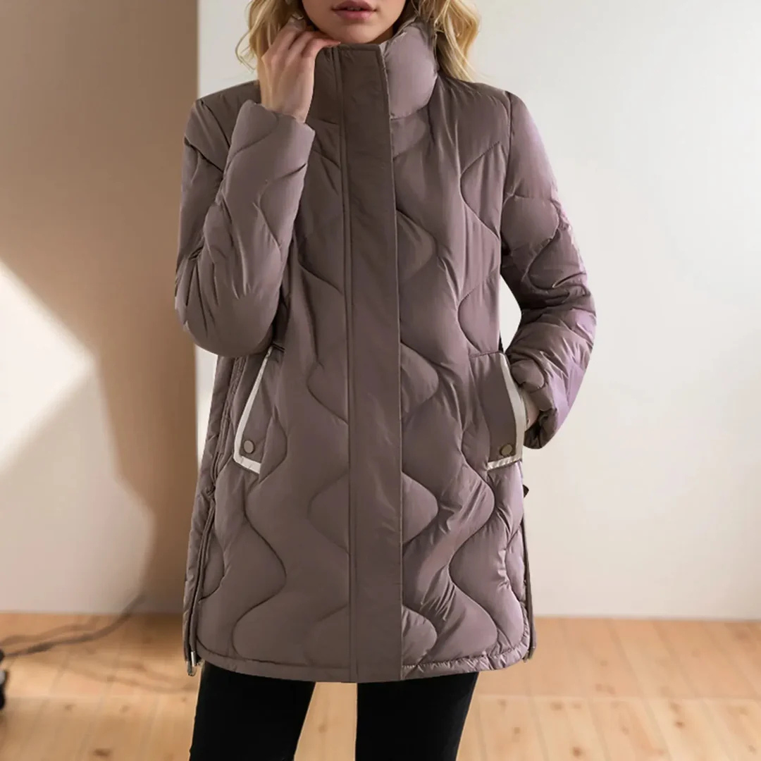 Drune | Damen Steppjacke mit Stehkragen Winter