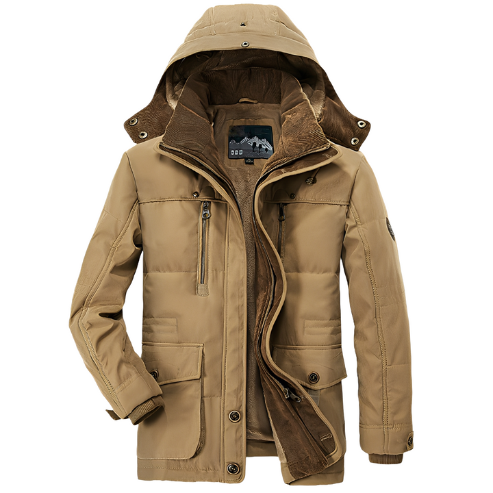 Drune | Warme, Dicke Jacke mit Kapuze für Männer