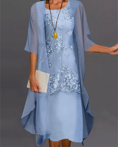 Drune | Zweiteiliges Chiffon Kleid