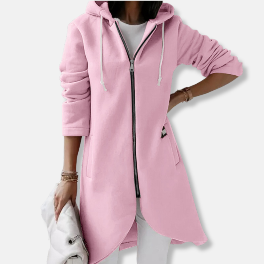 Drune | Sweatshirtjacke - Lässiger Schnitt - Kapuze mit Reißverschluss - Baumwollmischung - Mittellange