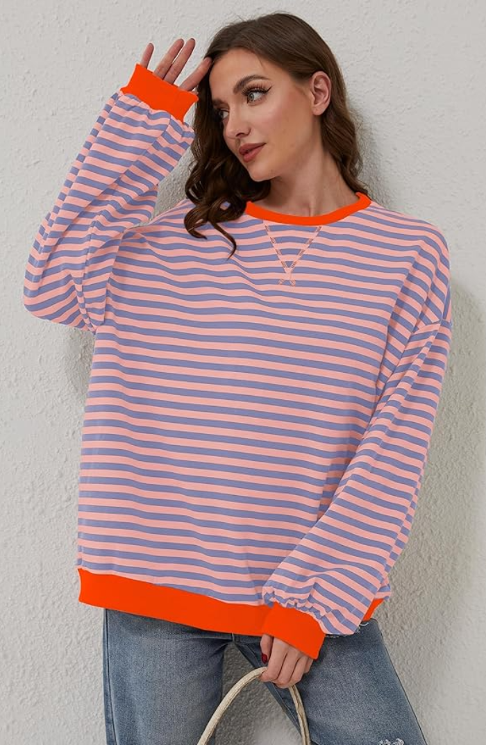 Drune | Gestreifter Strickpullover