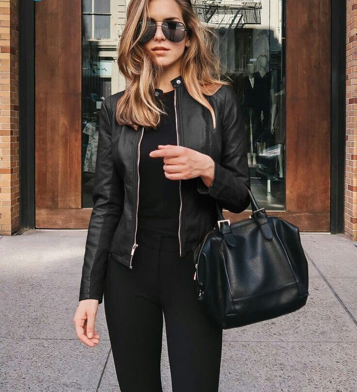 Drune Lederjacke | Elegante Jacke in Lederoptik für Damen