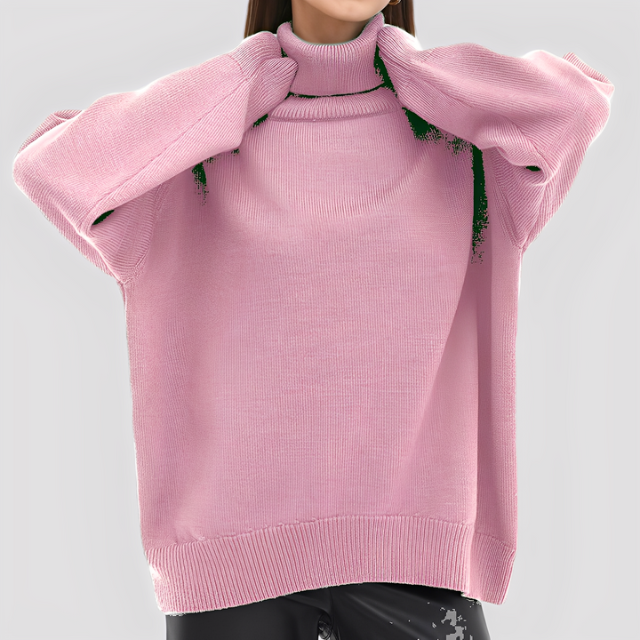 Drune | Einfacher, übergroßer Rollkragenpullover für Damen