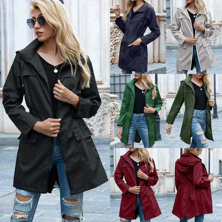 Drune | Wasserdichte Lange Regenjacke Für Damen