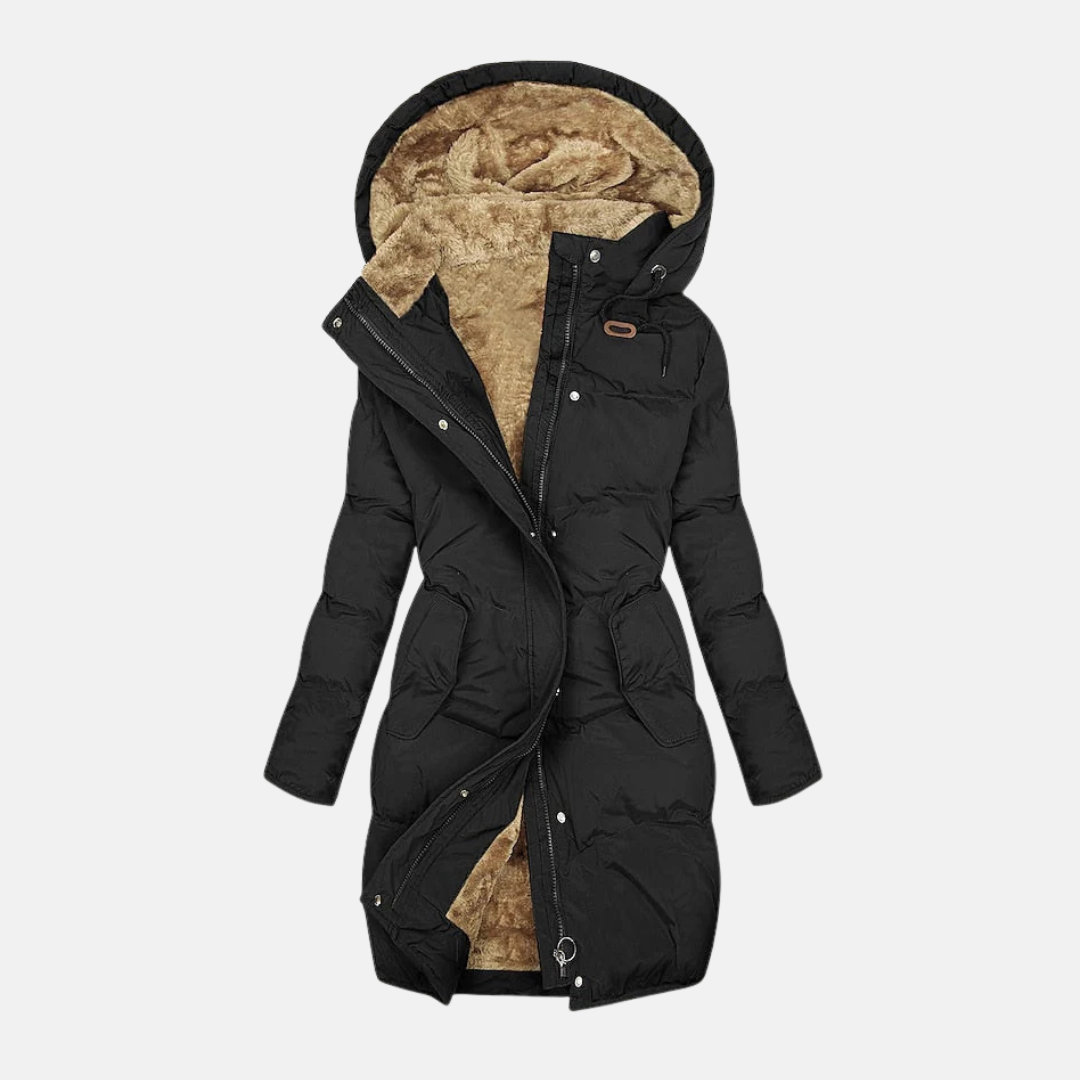 Drune | Lange Pufferjacke - Wasserabweisend - Gefüttert - Verstellbare Taille - Kapuze mit Futter