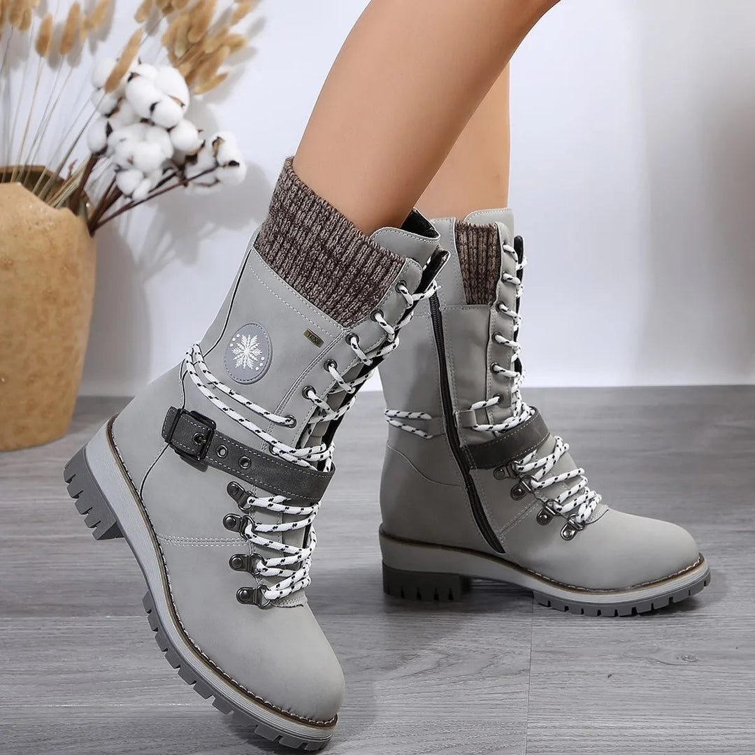 Drune | Warme Baumwolle Hohe Schneestiefel