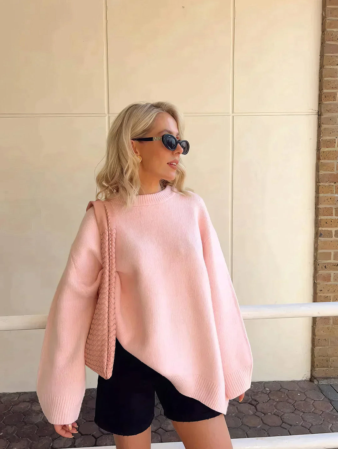 Drune | Preppy Rundausschnitt Gestrickter Pullover