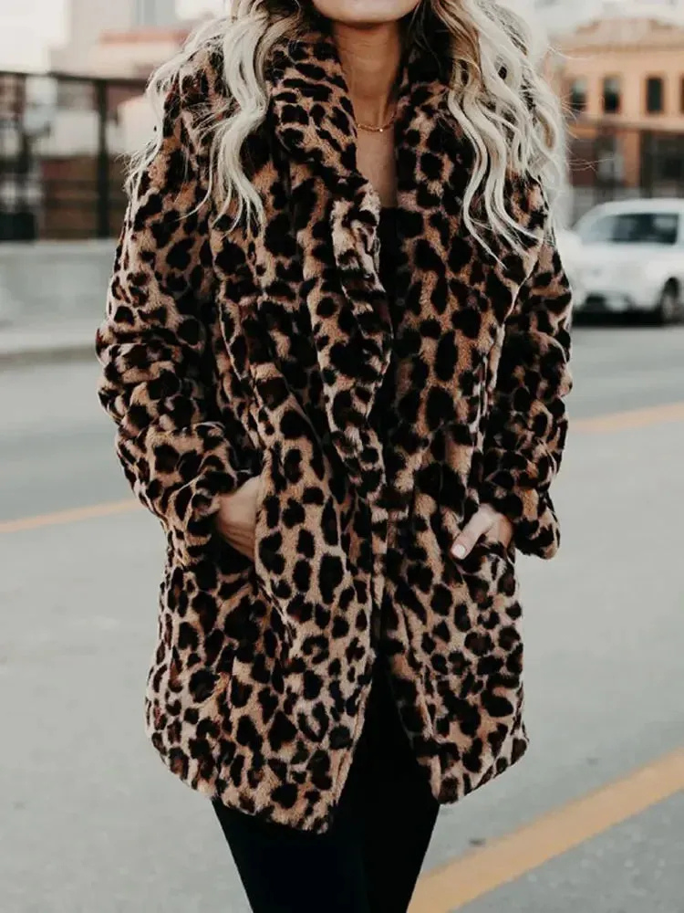 Drune | Damen Leoparddruckmantel für den Winter