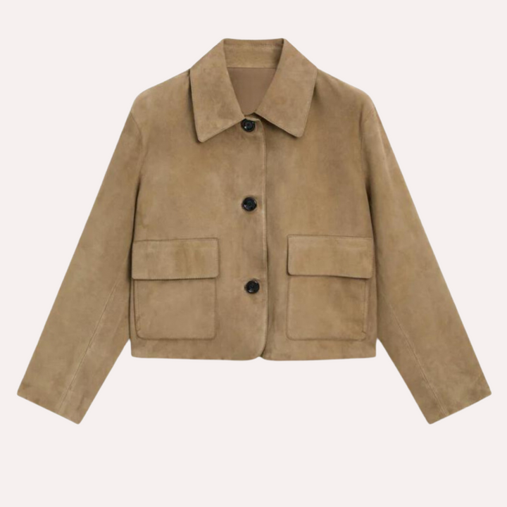 Drune | Beige Lederjacke