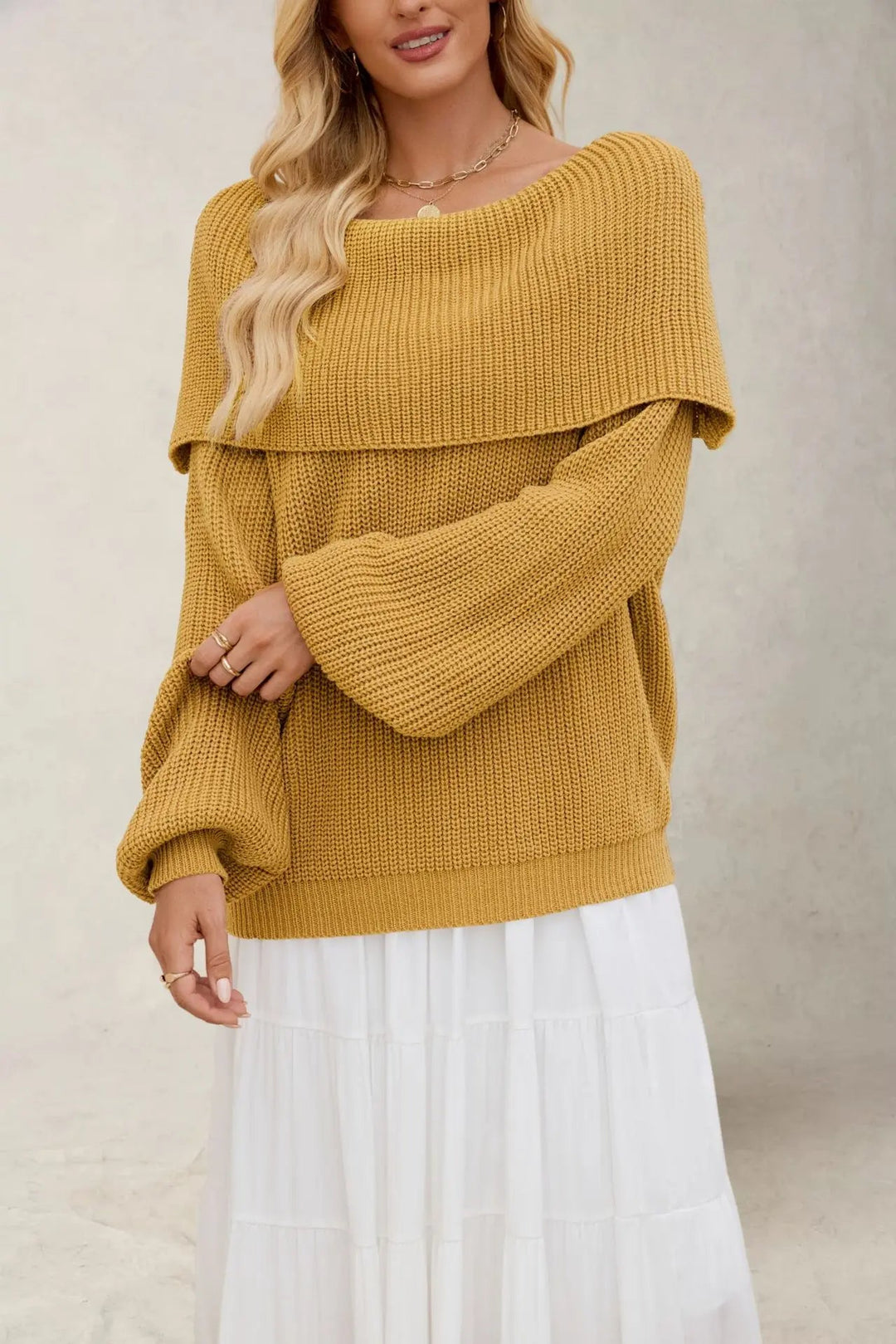 Drune | Off-Shoulder Strickpullover