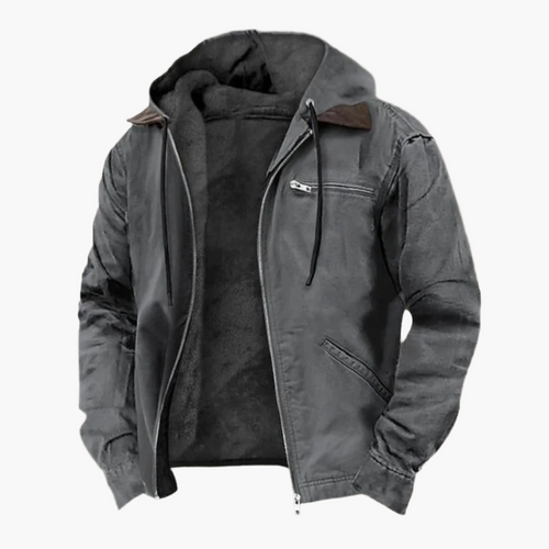 Drune | Freizeitjacke mit Kapuze und Reißverschluss - Urban Streetwear Übergangsjacke