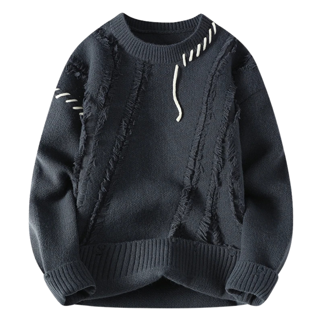 Drune | Strickjacke mit Rohnähten Lässiger Schnitt Einzigartiger Streetwear-stil