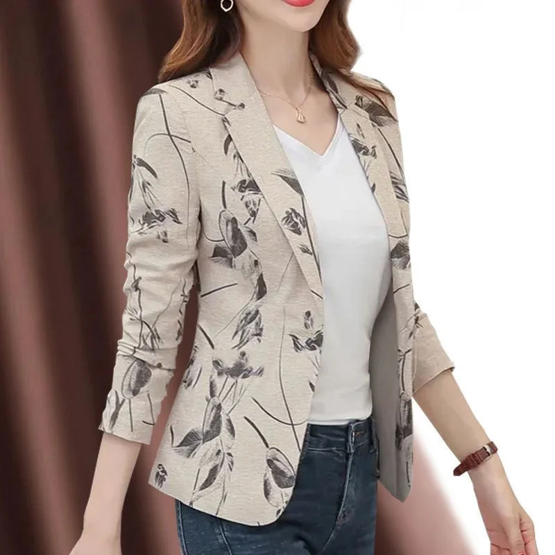 Drune | Damen Blazer mit Blumenmuster Perfekt für Frühling und Sommer