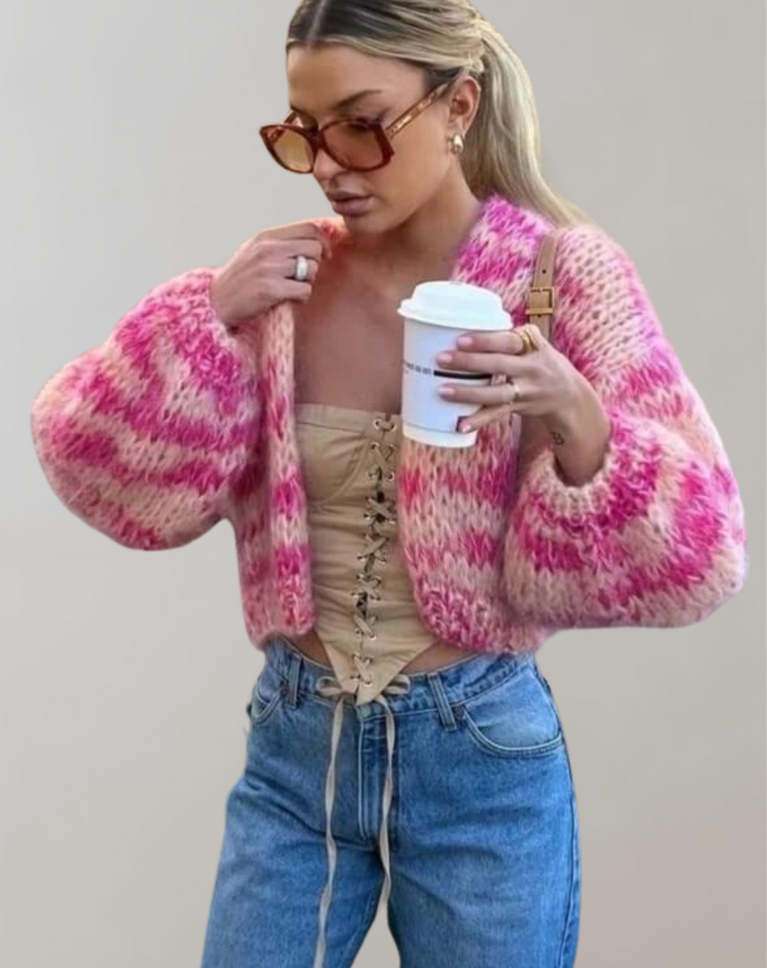 Drune | Übergroße Und Bunte Strickjacke