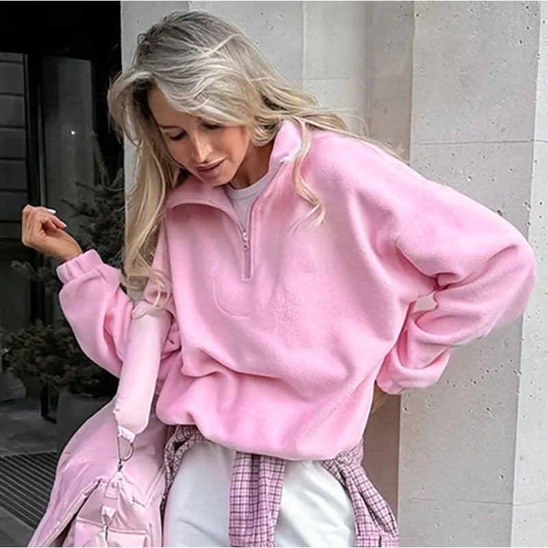 Drune | Kuscheliger Fleece-Pullover mit Reißverschluss