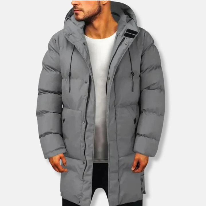 Drune | Gestepptes Pufferjacke Kapuzenjacke in Knielänge