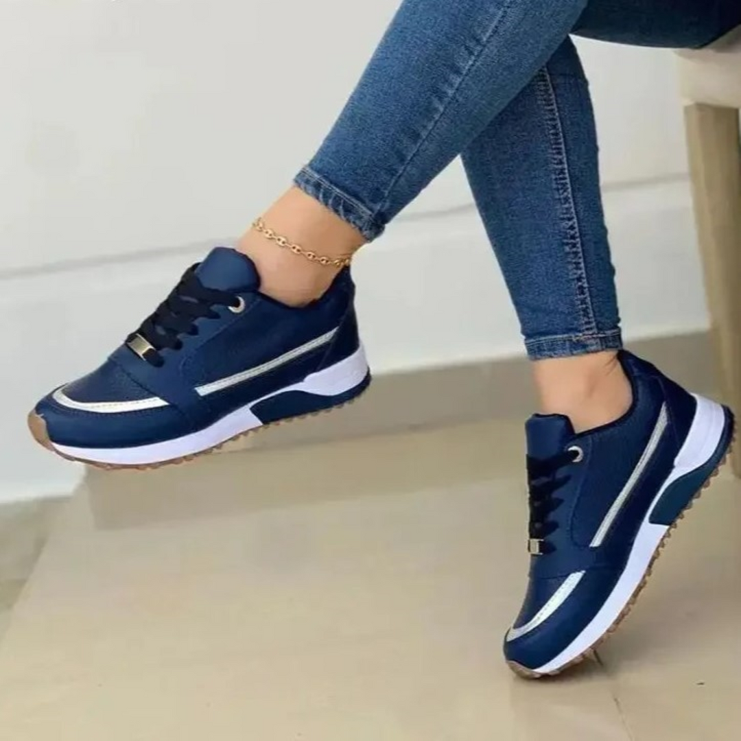 Drune | Sportlicher Stil Leder weiß weich Sohle Damen Schuhe
