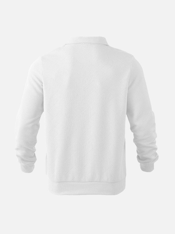 Drune | Halb-Zip Pullover mit Strukturmuster - Smart-Casual Stil für Alltag und Büro