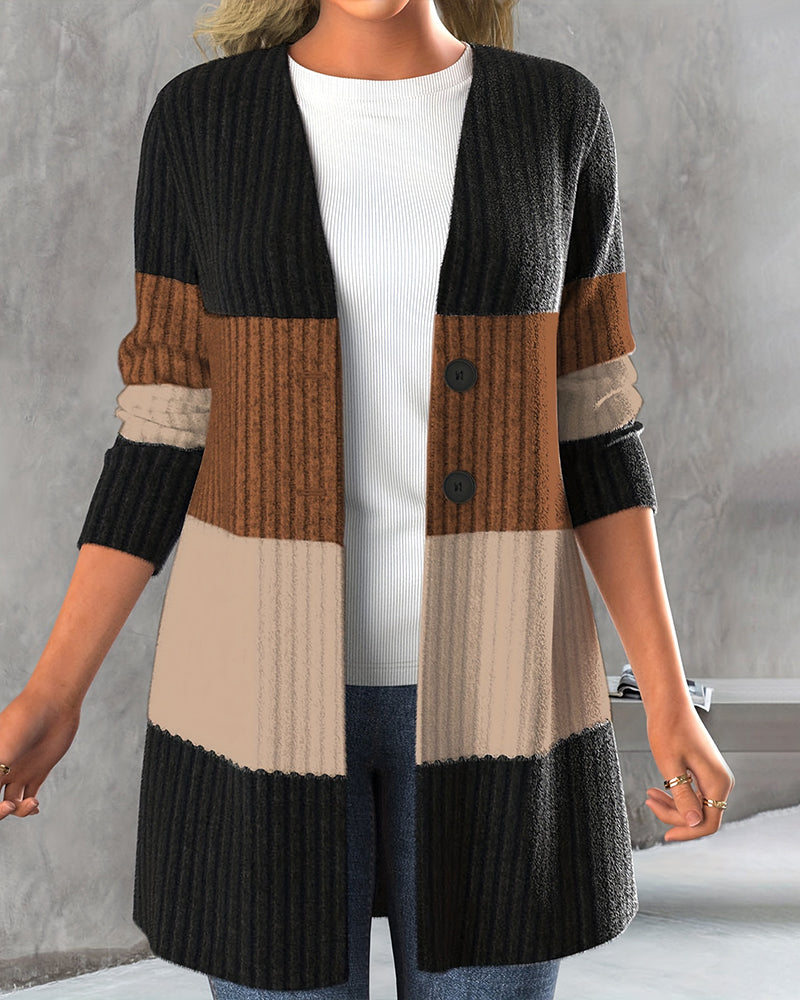 Drune | Lockere Jacke mit Farbblocks