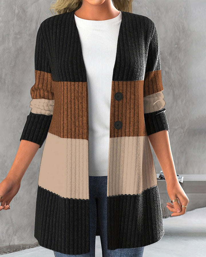 Drune | Lockere Jacke mit Farbblocks
