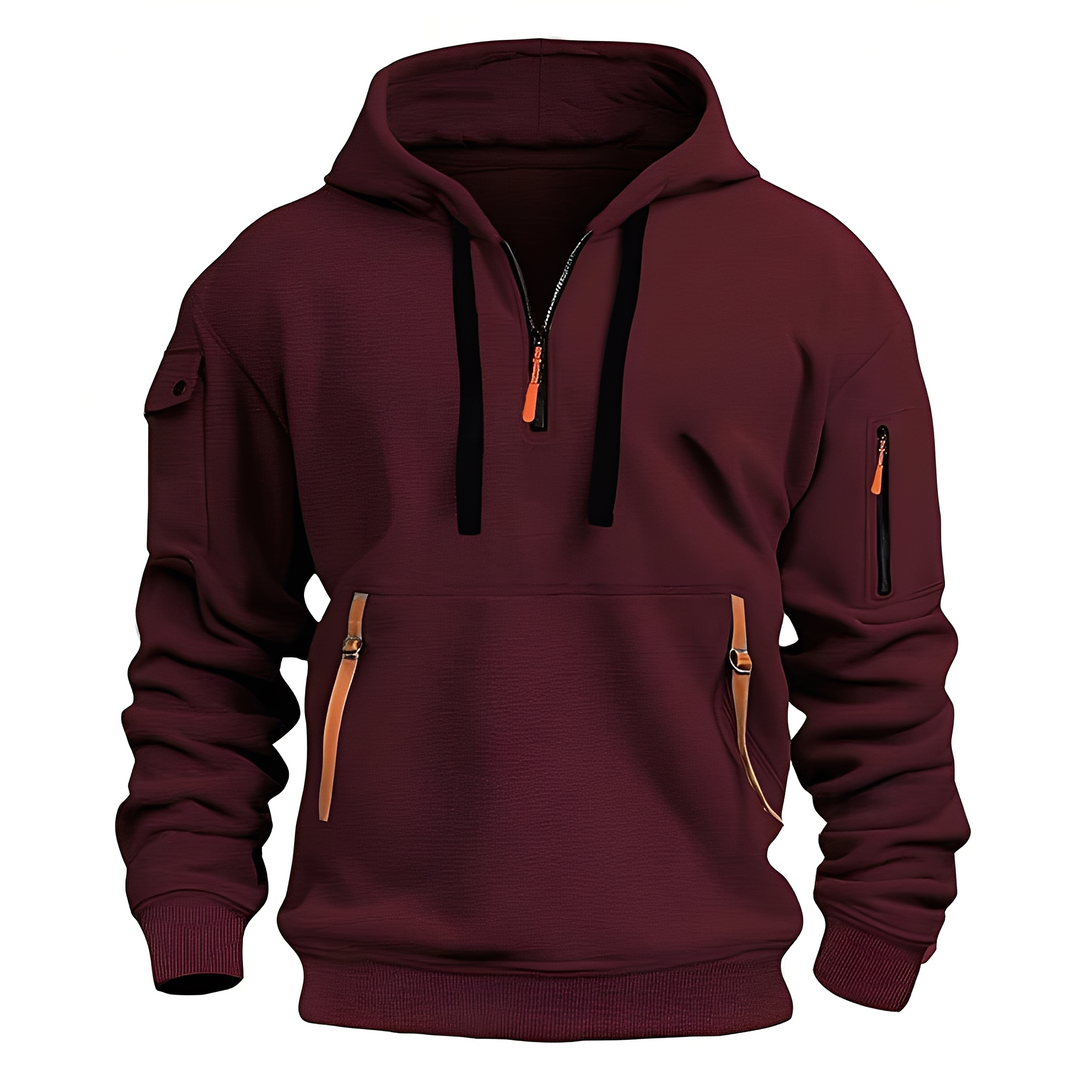 Drune | Lässiger, lockerer Hoodie mit Reißverschluss für Männer