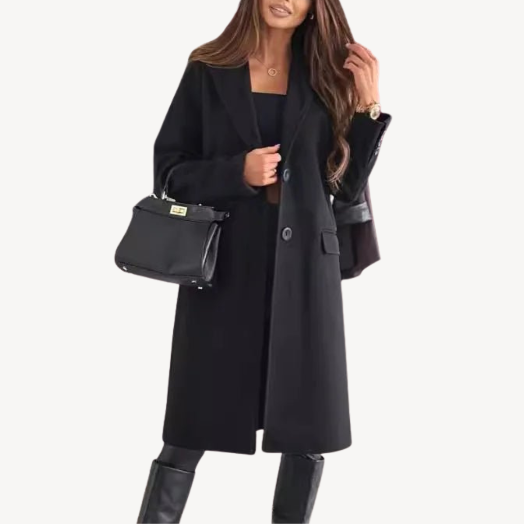 Drune | Damen Wollmischung Mantel mit Taschen