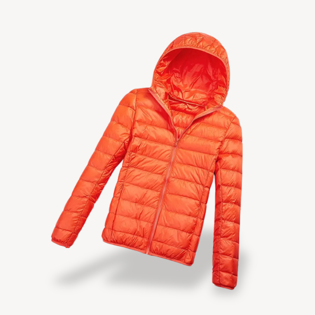 Drune | Ultraleichte Kapuzen-Pufferjacke Damen