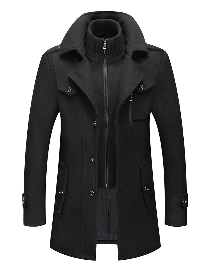 Drune | Stylische Jacke mit doppeltem Kragen für Männer