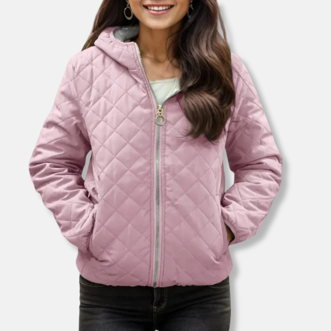 Drune | Gepolsterte Jacke - Lockere Passform - Diamantsteppung - Kapuze - Elastischer Saum