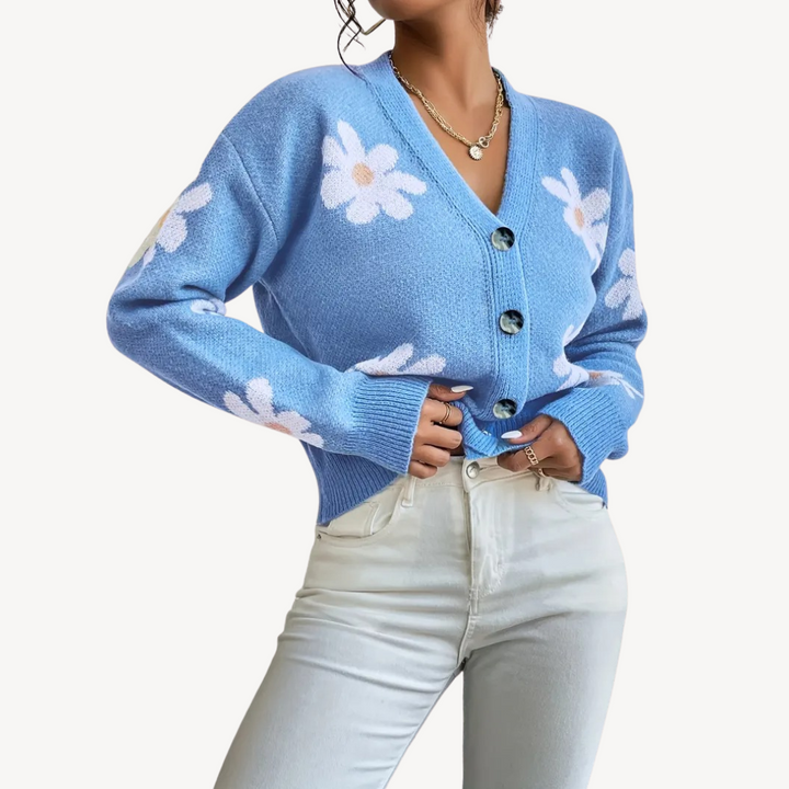 Drune | Floral Button-Front Cardigan für Frauen