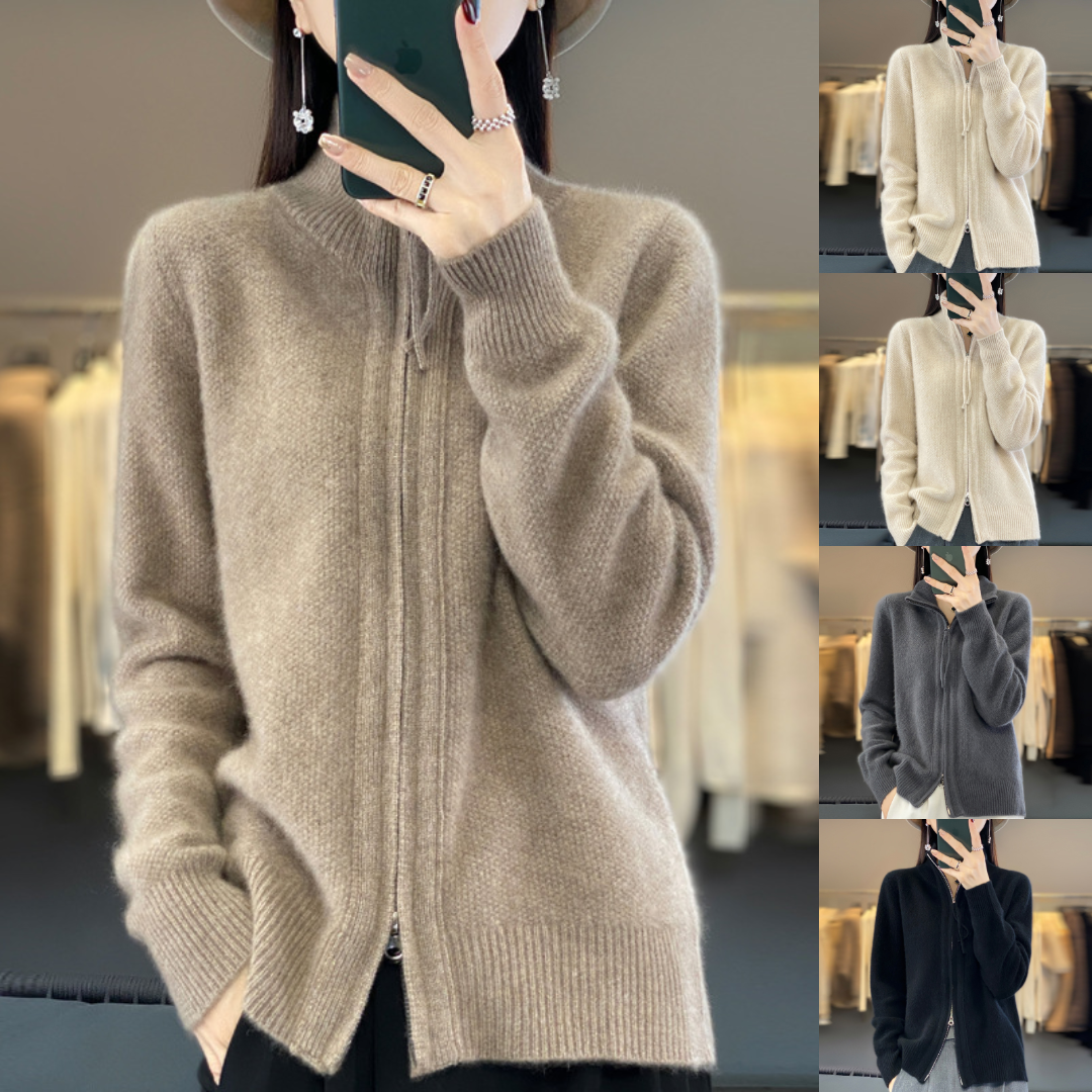 Drune | Strickjacke mit Reißverschluss - Eleganter Casual Style für Alltag und Büro