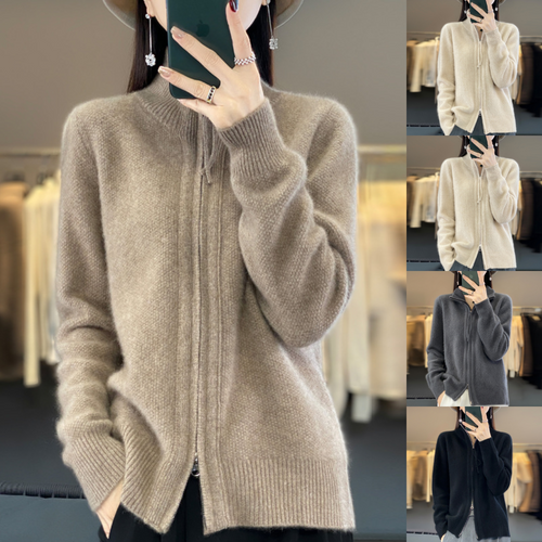 Drune | Strickjacke mit Reißverschluss - Eleganter Casual Style für Alltag und Büro