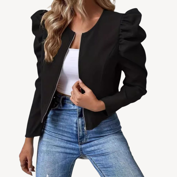 Drune | Puffärmel Zip-Up Jacke Frauen